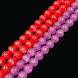 Glass beads with white stripe