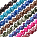 Floral glass beads