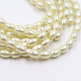 glass rice pearl beads in 5x7mm