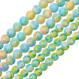 Floral glass beads