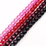 Glass beads with white stripe