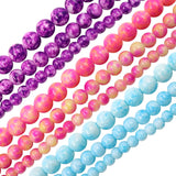 Floral glass beads