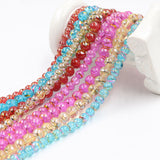 Crackle beads with gold lines in size 6mm and 8mm