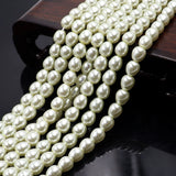 glass tear drop pearl beads in 6x7mm