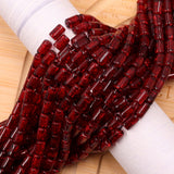 Crackle beads in column shape 6x10mm