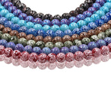 Floral glass beads