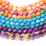 Lab created facted stone beads