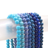 non trace beads in blue colors