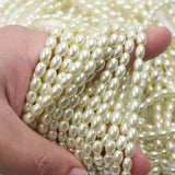 glass rice pearl beads in 5x7mm