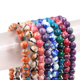 Lab created stone beads