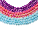 Floral glass beads