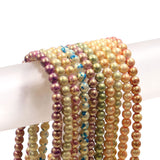 Floral glass beads