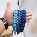 non trace beads in blue colors