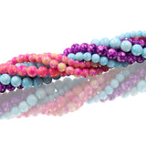 Floral glass beads