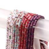Glass cloisonne beads in column shape