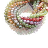 Floral glass beads