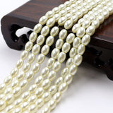 glass rice pearl beads in 5x7mm