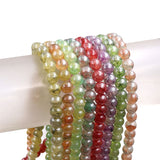 Floral glass beads