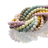 Floral glass beads