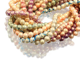 Floral glass beads
