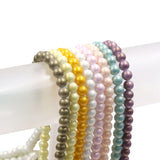 Floral glass beads