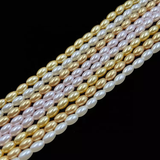 glass rice pearl beads in 3x6mm