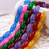 Crackle beads rice in 10x19mm