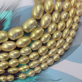 Crackle beads with gold