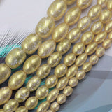 Crackle beads with gold