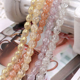 Crackle beads in rice shape