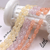 Crackle beads in rice shape
