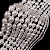 glass tear drop pearl beads