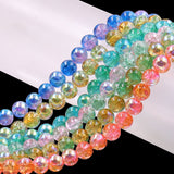 Crackle beads with AB in size 8mm