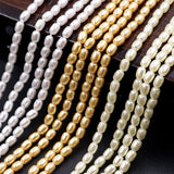 glass rice pearl beads in 3x4mm