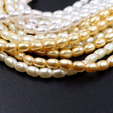 glass rice pearl beads in 3x4mm