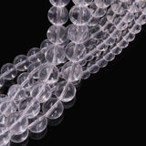 Crystal round beads in transparent color