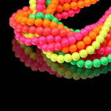 non trace beads in neon colors