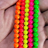 non trace beads in neon colors