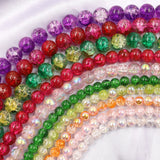 Crackle beads in round shape