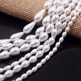 glass tear drop pearl beads
