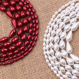 glass tear drop pearl beads