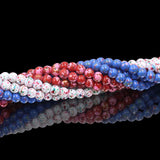 Glass cloisonne beads in round shape