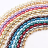 glass tear drop pearl beads in 9x13mm