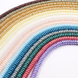 glass rondelle pearl beads in 3x8mm