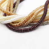 glass rondelle pearl beads in 3x8mm