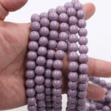 non trace beads in purple color