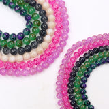 Floral glass beads