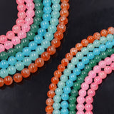 Floral glass beads