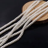 glass rondelle pearl beads in 3x5mm