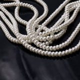 glass rondelle pearl beads in 3x5mm